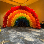 large Balloon arch rainbow